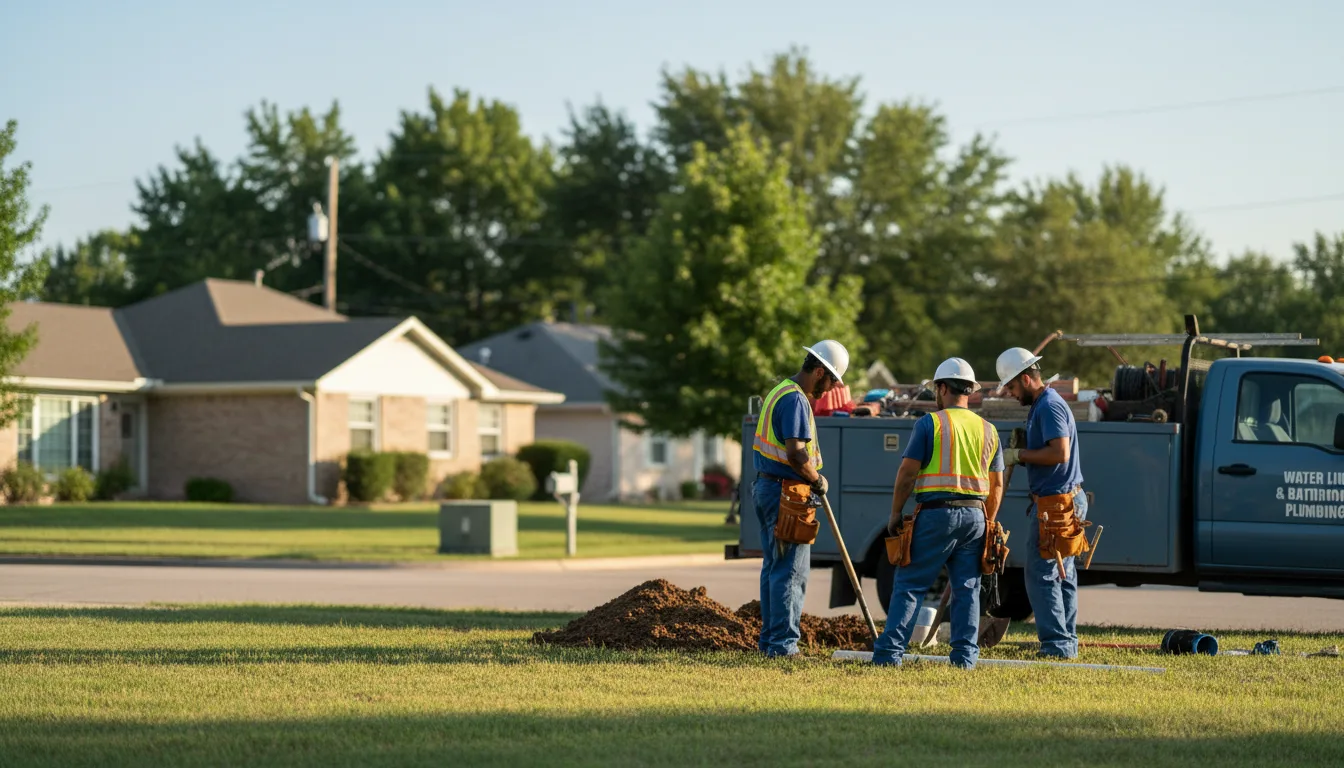 Residential water line and bathroom plumbing service in Friend, NE